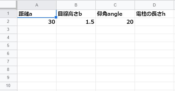 見上げたときの電柱の長さ