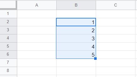 選択したセルから指定した行数だけナンバリング