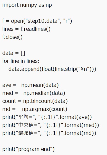 テキストデータから統計値を求める(2)